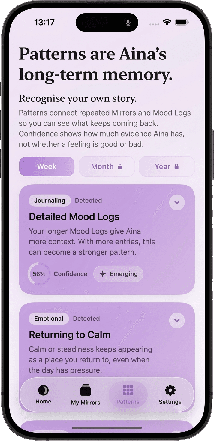 Patterns are Aina's long-term memory